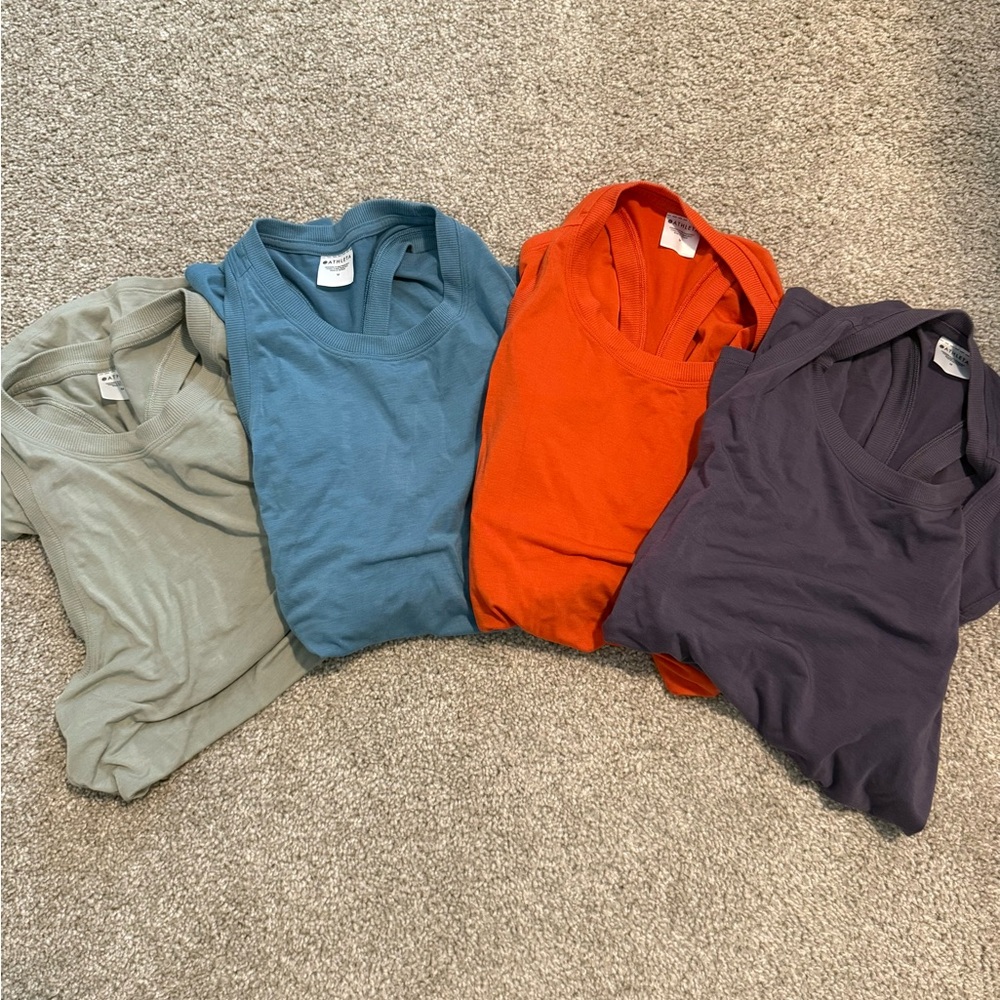 Set of Four Athleta Tanks in Assorted Colors